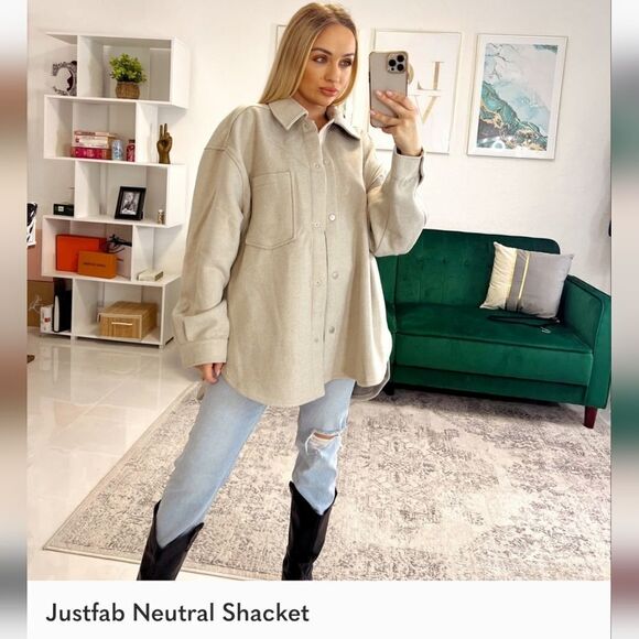 NWT Justfab Shacket in Large - Picture 3 of 8